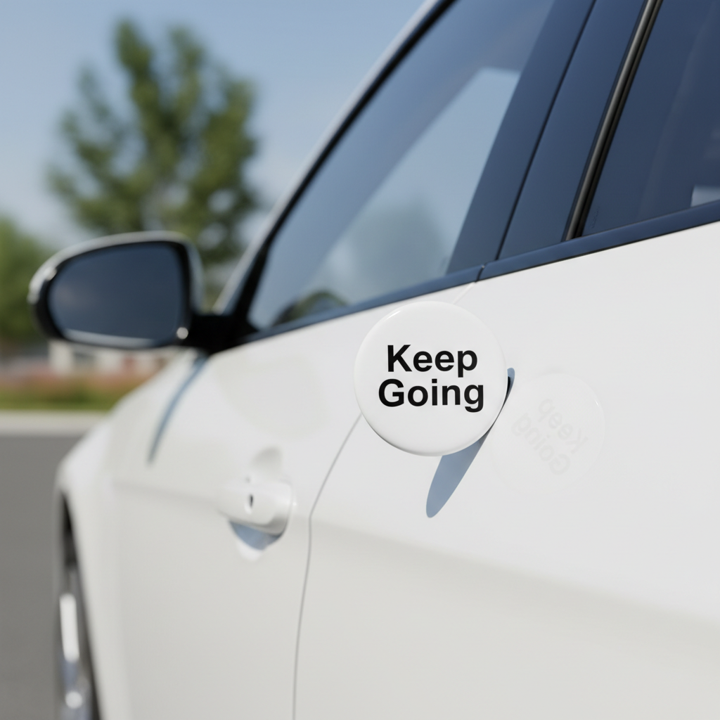 Keep Going car magnet mockup