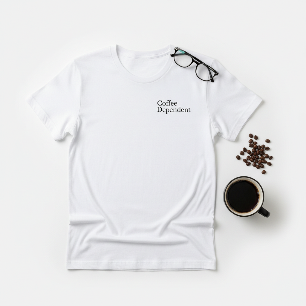 Coffee Dependent tee mockup