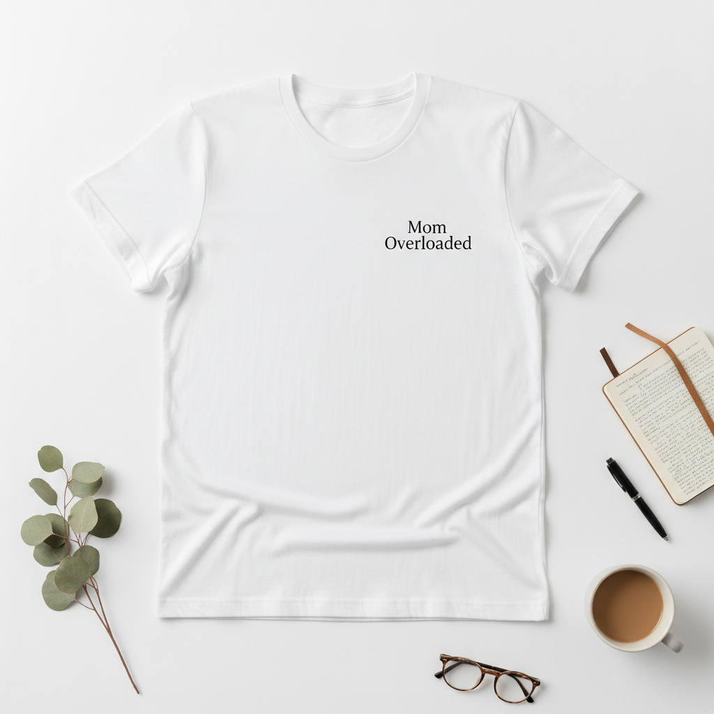 Mom Overloaded tee mockup