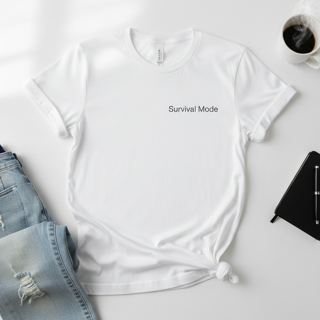 Survival Mode tee mockup