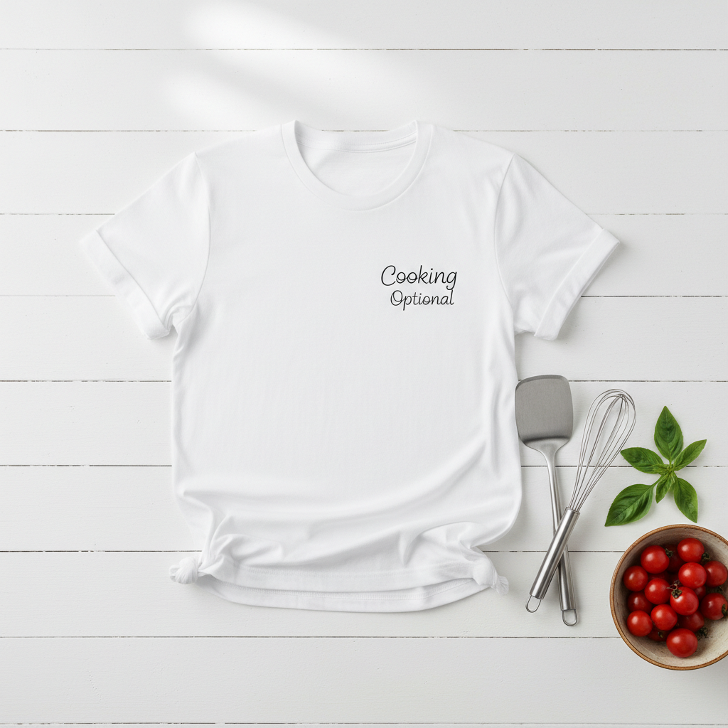 Cooking Optional tee mockup