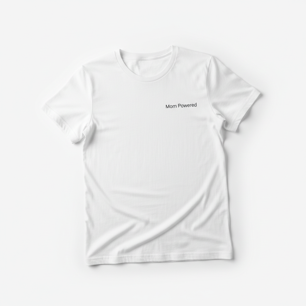 Mom Powered tee mockup