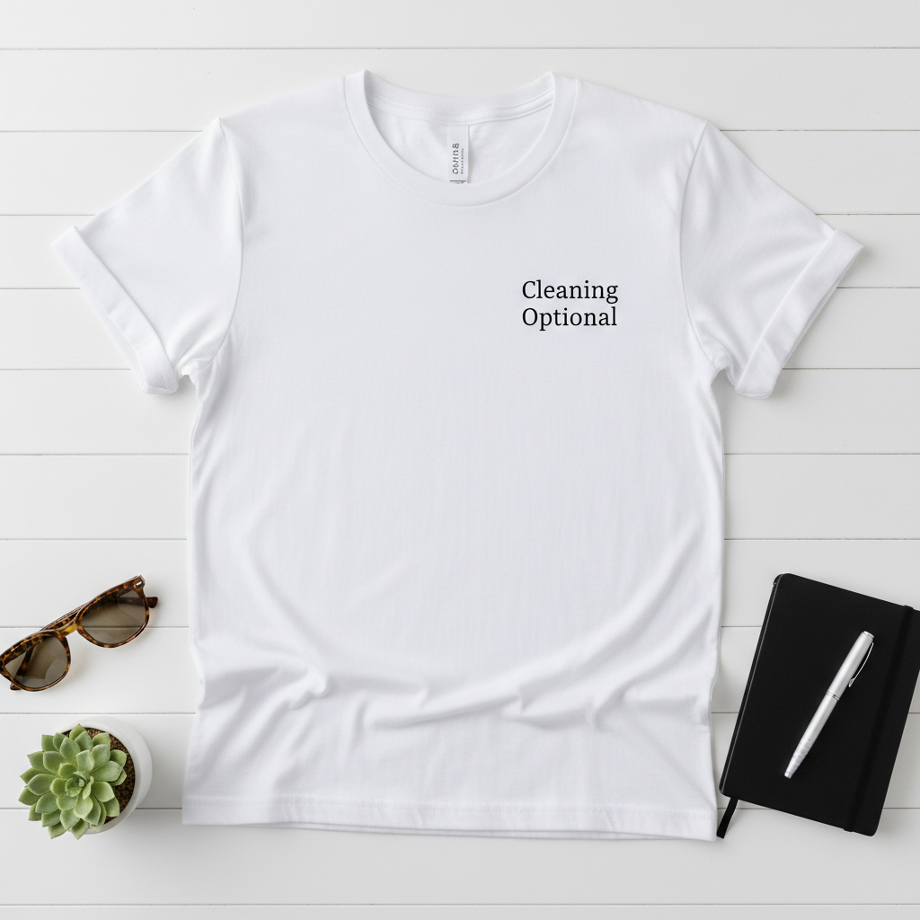 Cleaning Optional tee mockup