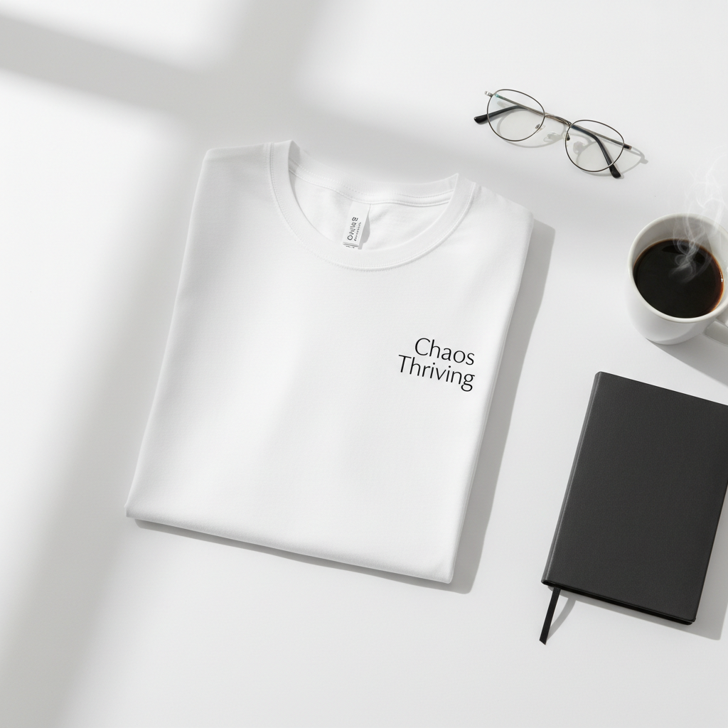 Chaos Thriving tee mockup
