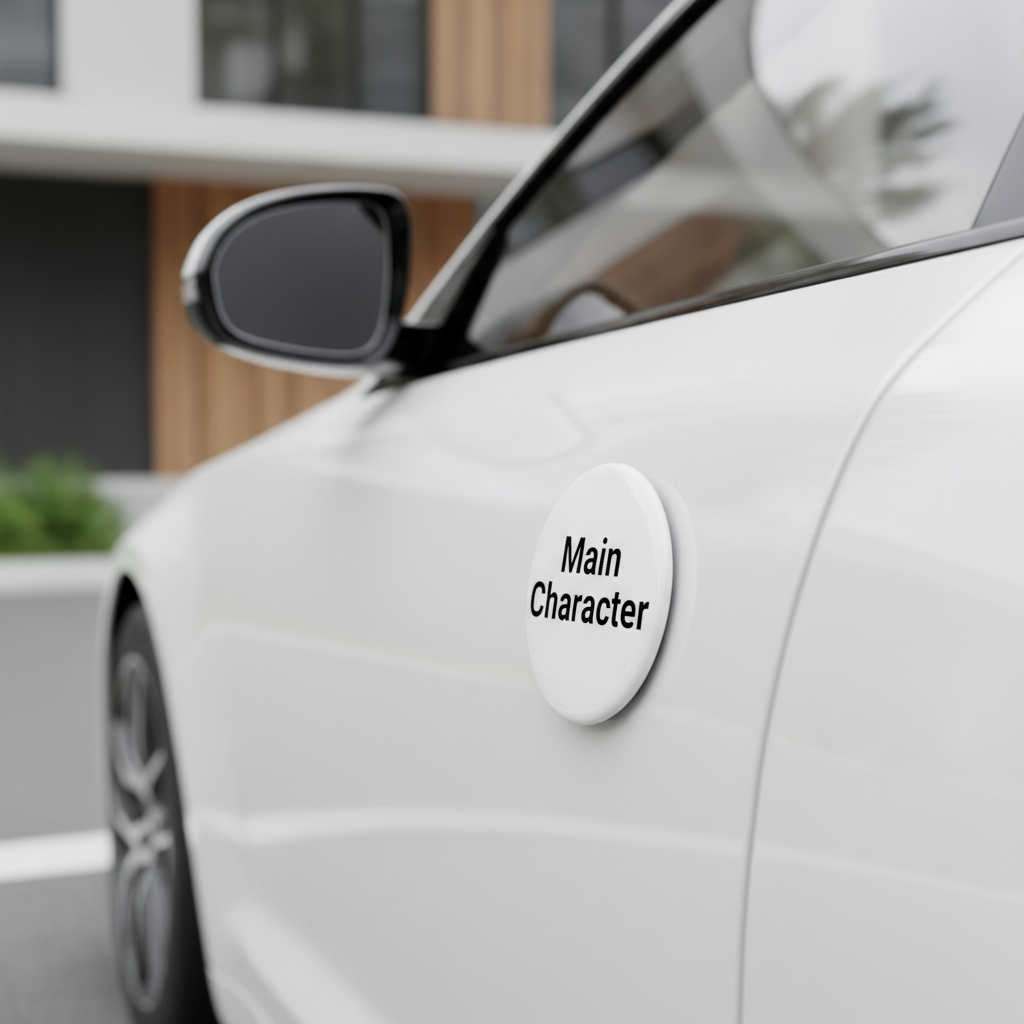 Main Character car magnet mockup