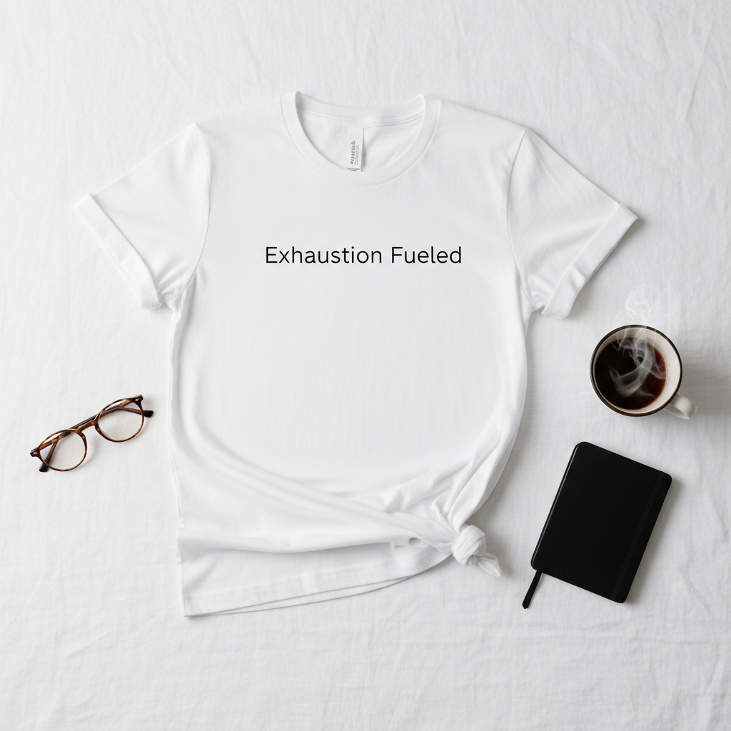 Exhaustion Fueled tee mockup